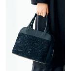 ボストンバッグ ＩＥＤＩＴ　パカっと開いて中身が見やすい　レース遣いのボストンバッグ「ブラック」 レディース