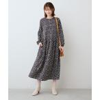 ワンピース ＩＥＤＩＴ　ヨーロッパテキスタイル柄からセレクトしたおとなが絵になる柄ワンピース「ブラック」