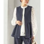 ショッピングセレモニー ベスト ジレ ダブル クロス レイヤード ペプラム ジレ（セレモニー対応可） レディース