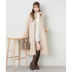 ショッピングファー ステンカラーコート コート 「サイズ展開あり」襟袖フェイクファーロングコート レディース