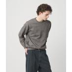 ショッピングリネン セーター ニット ハイブリッド リネン クルーネック ニット メンズ