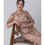 ドレス 花柄シアードレス