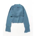 [EMODA] вязаный ансамбль FREE голубой женский 