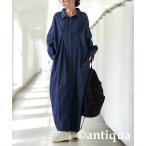 ショッピングシャツワンピース 「antiqua」 シャツワンピース P ブルー レディース