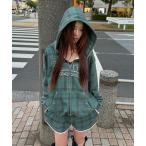 ショッピングチェックアップ 「sedacle」 ジップアップパーカー MEDIUM グリーン レディース