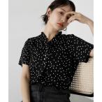 「N.（N. Natural Beauty Basic）」 半袖ブラウス MEDIUM ブラック系その他 レディース