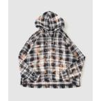 ショッピングネルシャツ シャツ TRISECT2 / ネル ファット クラッシュ フーディ メンズ