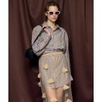 ブラウス シャツ 「2026SPRING PRE-ORDER」Rhinestone Overshirt/ラインストーンオーバーシャツ レディース メン