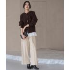 ショッピングパンツ パンツ センタープレスメランジ パンツ レディース