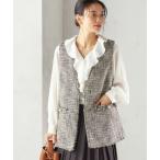ショッピングセレモニー ベスト ジレ トライスピン 杢 ツイード カラーレス ジレ（セレモニー対応可） レディース