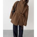 コート アウター diggity　スタンドカラーオーバーコート レディース