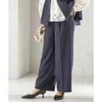 ショッピングセレモニー パンツ 「手洗い可能」ダブル クロス セミ ワイド パンツ（セレモニー対応可） レディース