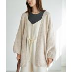 カーディガン ふんわりカーヴィーニットガウン レディース