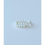 指輪 リング Pearl Flow 18 淡水パールワイヤーリング　連パール２連 レディース メンズ