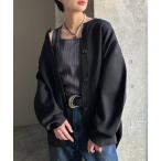 カーディガン 「自宅で洗える！」WEB限定アイテム/クルーネックボリュームカーディガン レディース