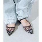 パンプス 「柔らかい・クッション入り」ポインテッドチュールバックバンドパンプス JA5915