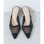 サンダル 「柔らかい・クッション入り」シアーチュールリボンミュール JA5942 レディース