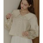 ブラウス シャツ big collar blouse/ビックカラーブラウス レディース