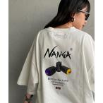 ショッピングtシャツ レディース 半袖 tシャツ 「WEB先行予約」「NANGA/ナンガ」 別注  ルーズフィット バックプリント ドローコードTシャツ レディース メンズ