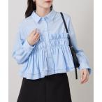 ブラウス シャツ シャーリングティアード ブラウス レディース