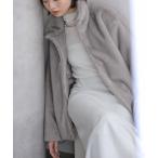 コート アウター 「追加」「洗える」フェイクファージップコート レディース