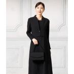 ショッピング15号 セットアップ 「喪服・礼服・ブラックフォーマル」洗えるスーツ風デザインのロングワンピース レディース