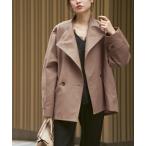 ショッピングショート コート アウター コットンダブルクロススタンドショートコート レディース