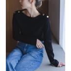 ニット セーター 「26SS先行」ショルダーボタンニットプルオーバー レディース