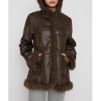 ムートンコート ボアコート VINTAGE FAUX FUR MIDDLE ムートン レディース