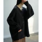 カーディガン 綿100% ざっくりニットカーディガン レディース