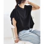 「quaranciel」 半袖カットソー ONE SIZE ブラック レディース