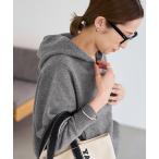 ニット セーター 「追加」圧縮ウールフードプルオーバー レディース