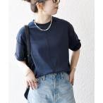 「SHIPS any」 半袖Tシャツ ONE SIZE ネイビー レディース