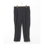 [NANO universe] в клетку брюки L серый мужской 