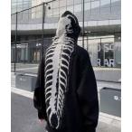 セーター ニット 「NOWLE」スカルボーン バック デザイン フーディー ニット メンズ