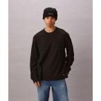 ショッピング長袖tシャツ tシャツ 長袖Tシャツ - ロゴパッチロングスリーブワッフルTシャツ メンズ レディース