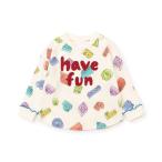 tシャツ 楽しく遊ぼう総柄長袖Tシャツ キッズ 子供服 男の子 女の子