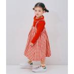 ワンピース ギンガムチェックジャンスカ＆メロウトップスセット_ジュニア対応 キッズ 子供服 女の子