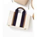 トートバッグ ストライプキャンバス トートバッグ レディース