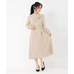 ワンピース 「元宝塚トップ娘役 綺咲愛里さん着用」 パウダリージョーゼット*ダブルクロス_アシンメトリーフリルワンピース