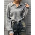 ニット セーター スキッパーワイドシャギーニット レディース