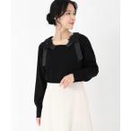 ショッピングレース ニット セーター コンフォートイネス_レース*リボンディテールニット レディース