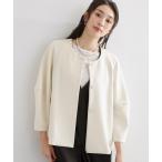 ショッピングセレモニー ジャケット ノーカラージャケット 「通勤・セレモニー」ノーカラーダンボールジャケット レディース