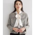 ショッピング卒業式 ジャケット ノーカラージャケット 「通勤・セレモニー」ツイードノーカラージャケット レディース