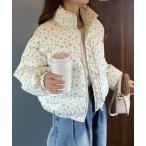 ダウンコート ダウンジャケット HALEY PESCA/フラワープリント　中綿ダウンジャケット レディース