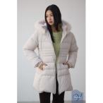 ショッピングベルト ダウンコート ダウンジャケット VENUS フードファーベルト付ミドルダウンコート レディース