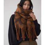 マフラー ストール レオパードジャガードマフラー レディース