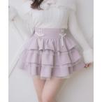 ショッピングチェックアップ スカート レースアップティアードミニスカパン