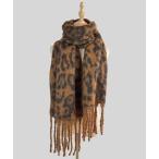 ショッピングヒョウ柄 マフラー ストール ヒョウ柄ボリュームマフラー レディース