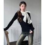 ショッピングシフォン ニット セーター 「2WAY・着用動画あり・3色展開」シフォンストラップニット/2025 AW COLLECTION レディース